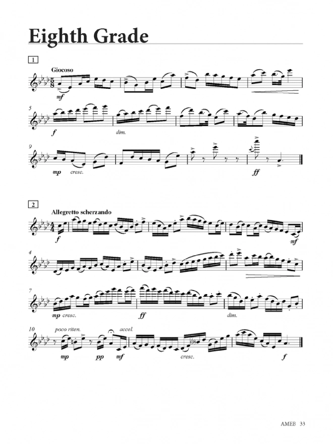 AMEB FLUTE SIGHT READING 2012