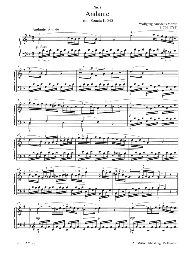 AMEB PIANO FOR LEISURE GR 4 SERIES 1