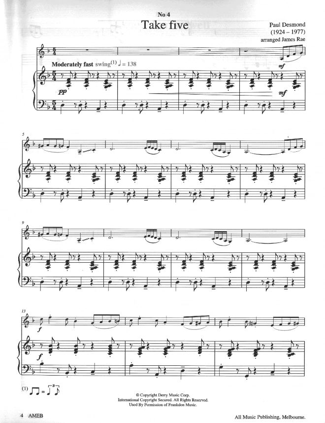 AMEB SAXOPHONE FOR LEISURE GR 3 SER 1 ALTO BK/CD