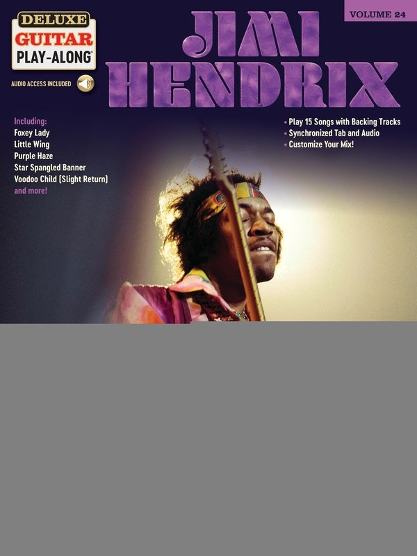 JIMI HENDRIX DELUXE GUITAR PLAYALONG V24 BK/OLA
