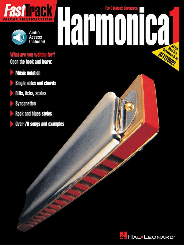 FASTTRACK HARMONICA METHOD BK 1 BK/CD