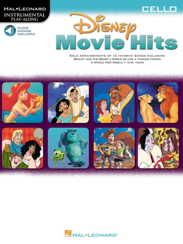 DISNEY MOVIE HITS BK/CD CELLO