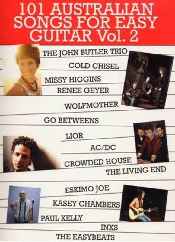 101 AUSTRALIAN SONGS EASY GUITAR BK 2
