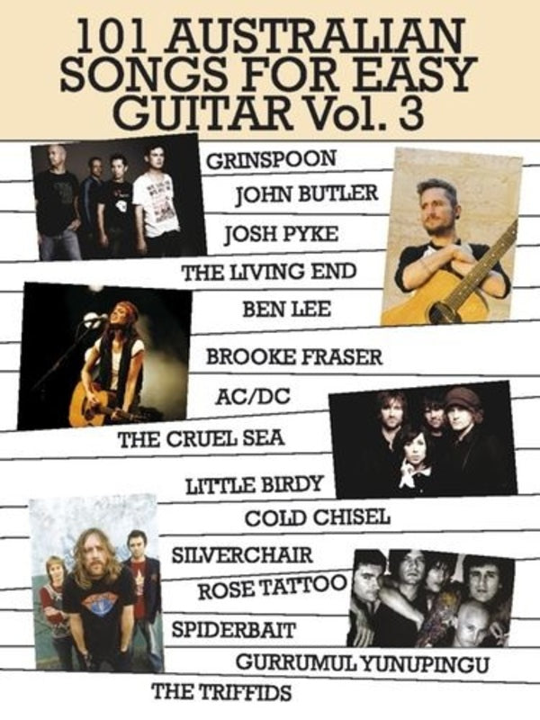 101 AUSTRALIAN SONGS FOR EASY GUITAR VOLUME 3