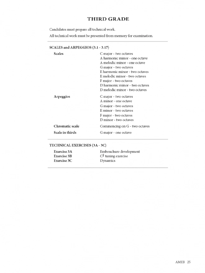 AMEB FLUTE TECHNICAL WORKBOOK (2012)