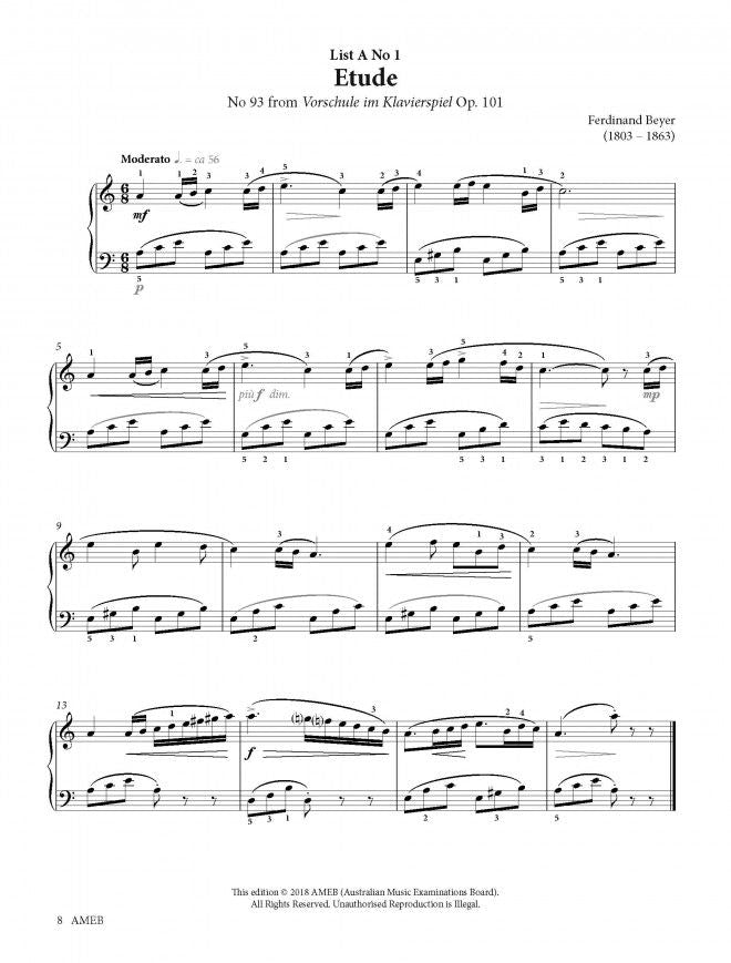 AMEB PIANO GRADE 1 SERIES 18