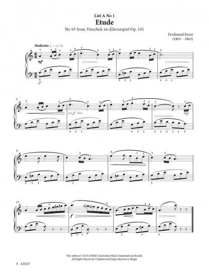 AMEB PIANO GRADE 1 SERIES 18