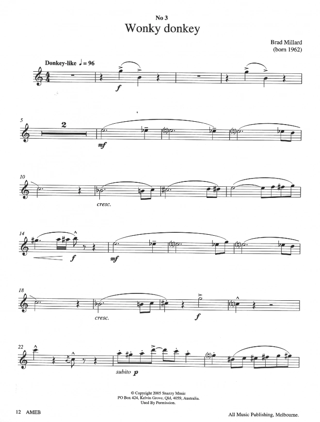 AMEB SAXOPHONE FOR LEISURE GR 3 SER 1 TENOR BK/C