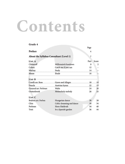 AMEB VIOLIN GRADE 4 SERIES 10
