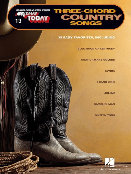 EZ PLAY 13 COUNTRY SONGS THREE CHORD