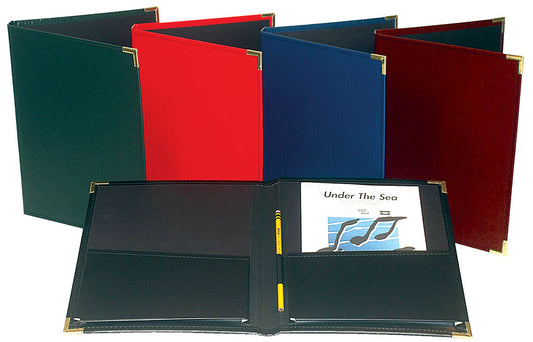 CHORAL REHEARSAL FOLDER 9 X 12 BLUE WITH PKTS