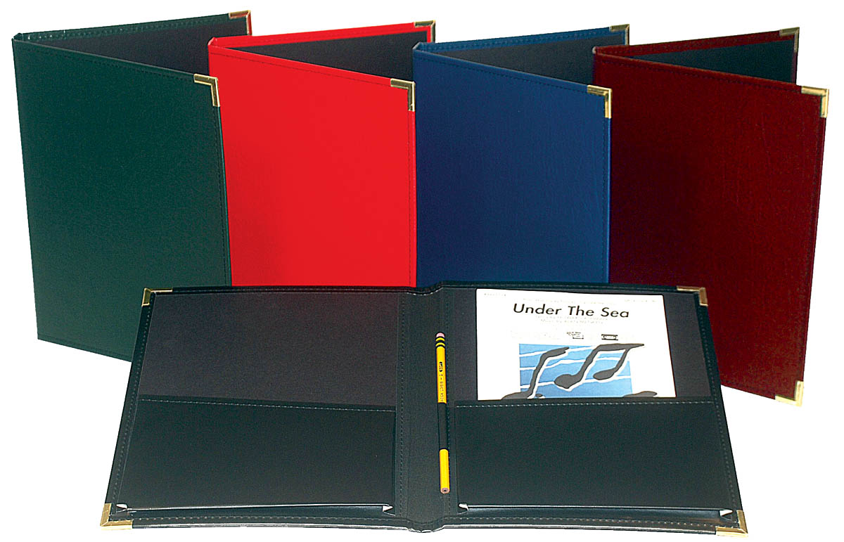 CHORAL REHEARSAL FOLDER 9X12 GUSSET PKTS BURGUND