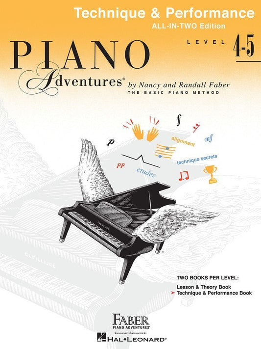 PIANO ADVENTURES ALL IN TWO 4-5 TECHNIQUE PERFOR