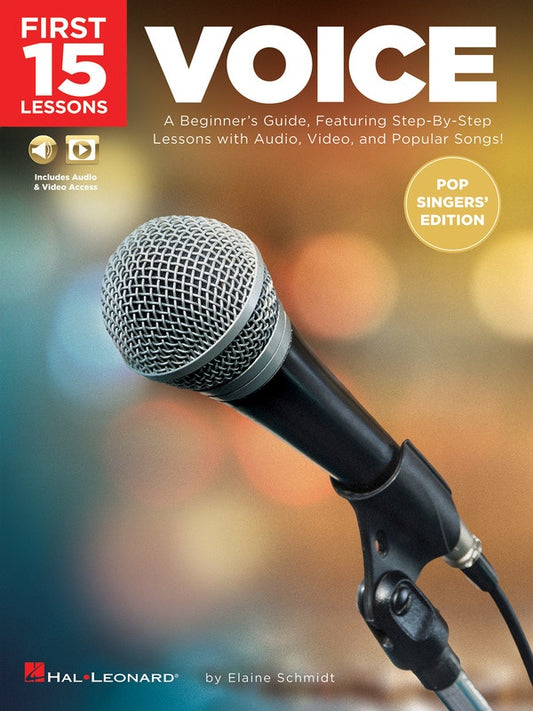 FIRST 15 LESSONS VOICE POP SINGERS EDITION BK/OL