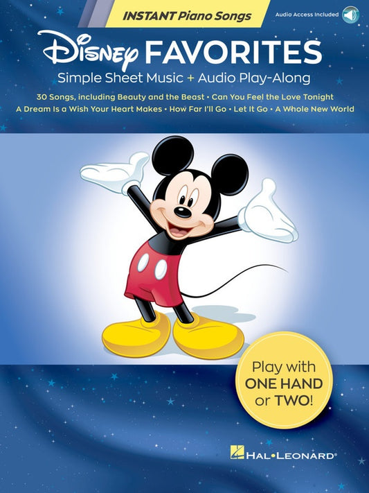 DISNEY FAVORITES INSTANT PIANO SONGS BK/OLA