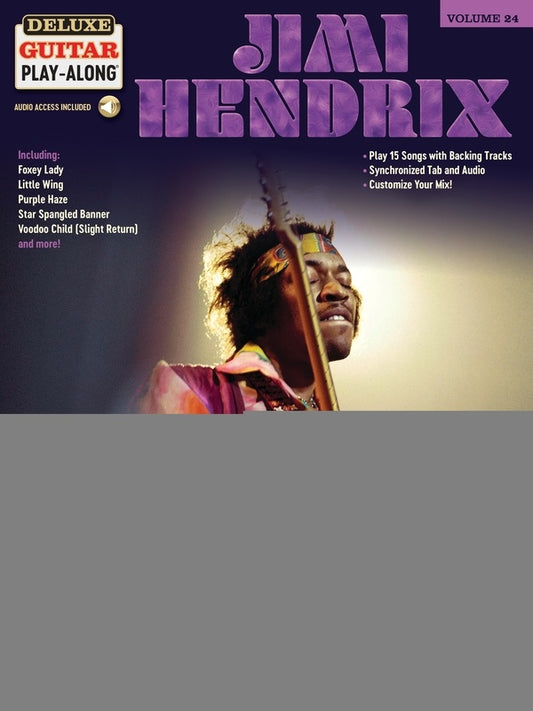 JIMI HENDRIX DELUXE GUITAR PLAYALONG V24 BK/OLA