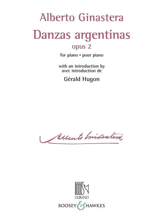 GINASTERA - DANZAS ARGENTINAS OP 2 FOR PIANO