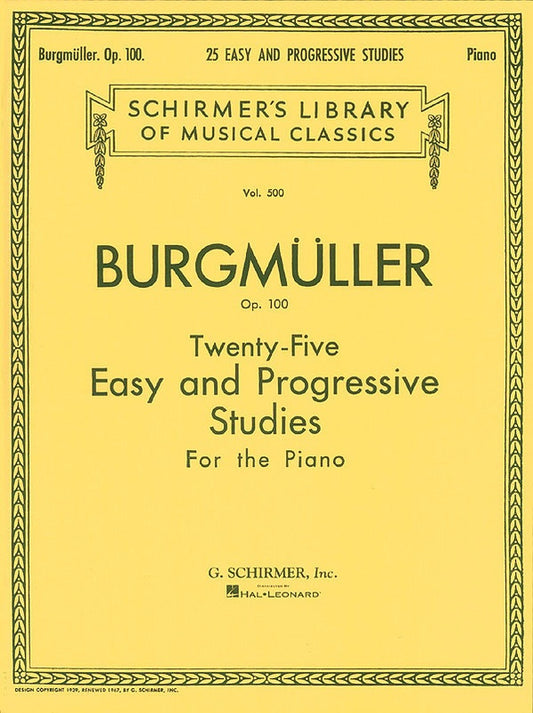 BURGMULLER - 25 STUDIES OP 100 FOR PIANO