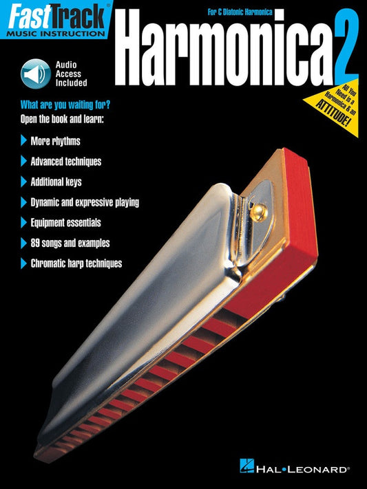 FASTTRACK HARMONICA BK 2 BK/CD