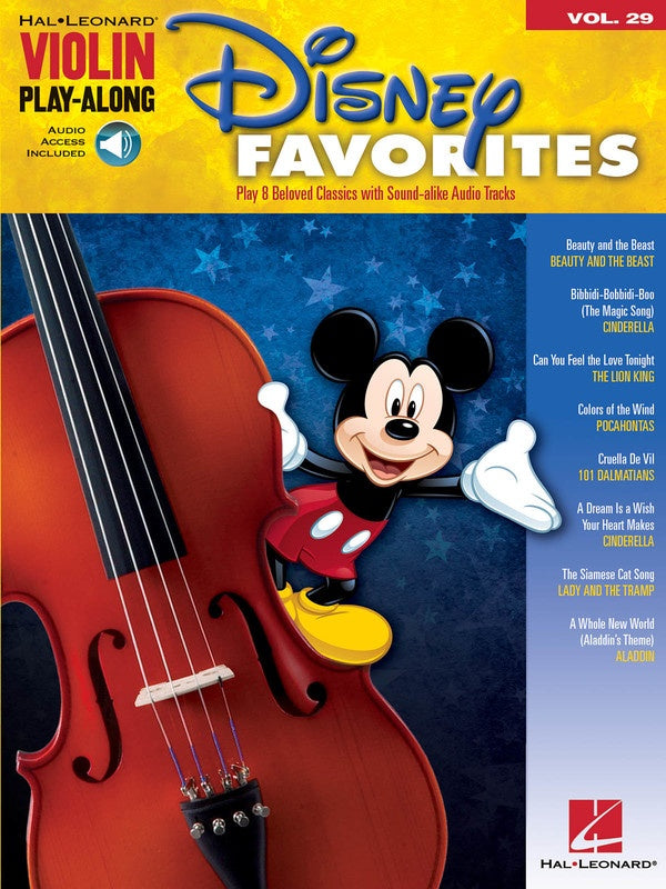 DISNEY FAVORITES VIOLIN PLAY ALONG BK/CD VOL 29
